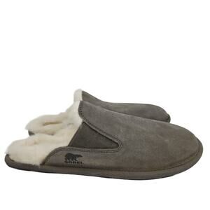 Sorel‎ Hadley Suede Slide On Slippers NL3326-052 Women's Size 10 Quarry Gray
